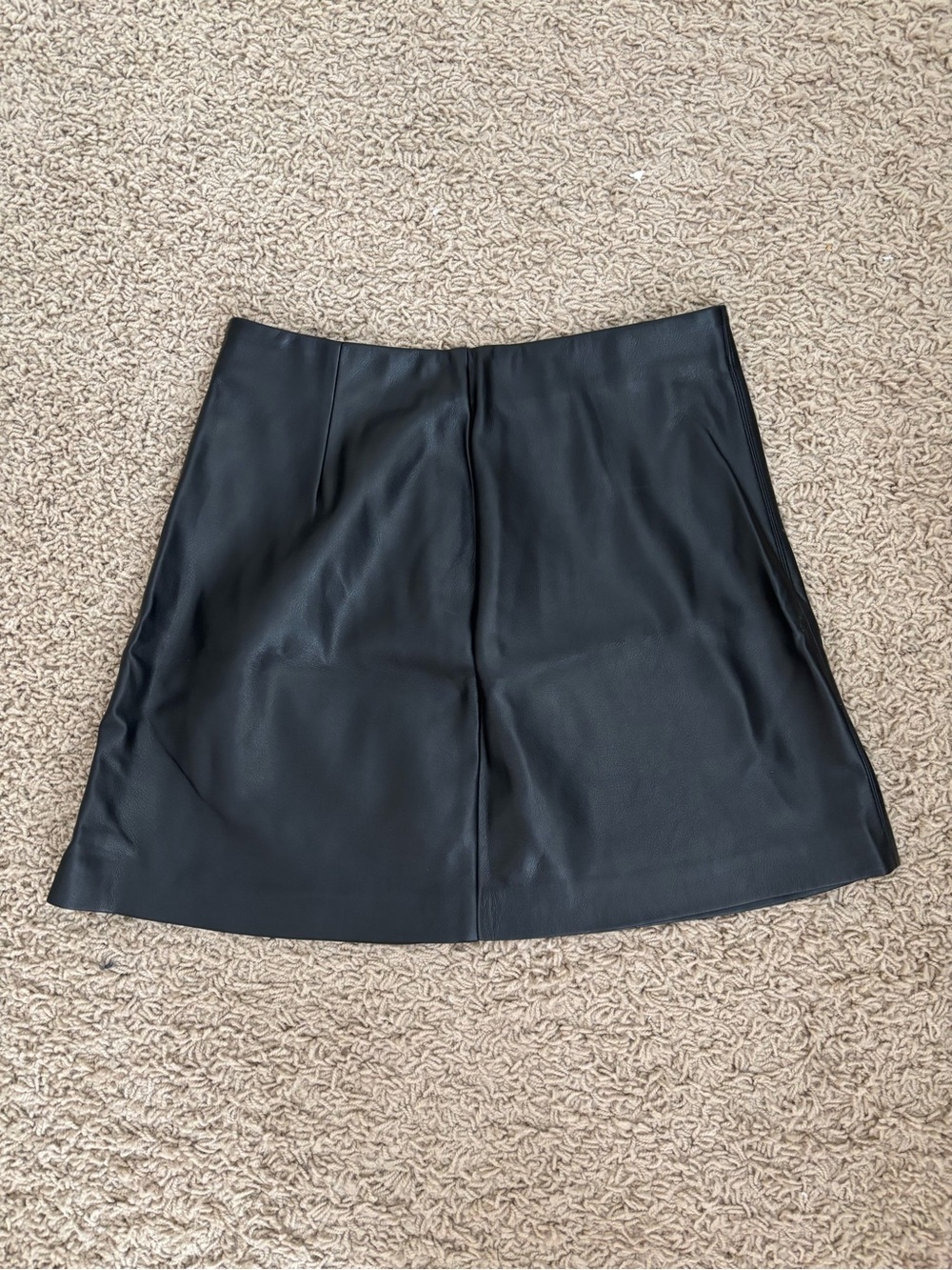 Dynamite Black Faux-Leather A-Line Skirt